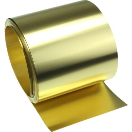 5 Meter Thin Brass Strip Thickness 0.1/0.2/0.3/0.5mm Brass Sheet gold film Brass Foil Brass plate H62
