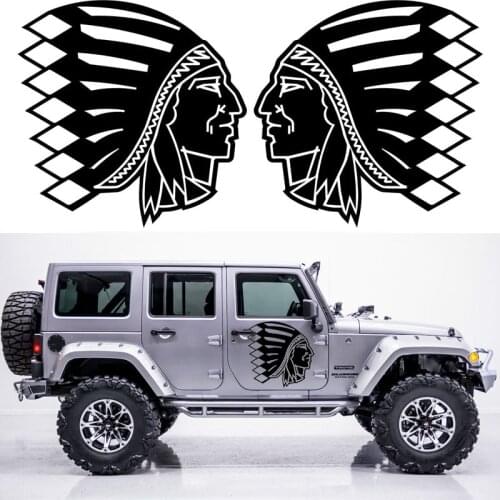 2x Indian Head Graphic (one for each side) Camper Van RV Trailer Truck Motor Home Vinyl Graphics Kit Decals Car Stickers