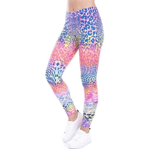 Hot Sales Leggings Colored Leopard Printed Legging Fashion Women Sexy Trousers High Waist Women Pants
