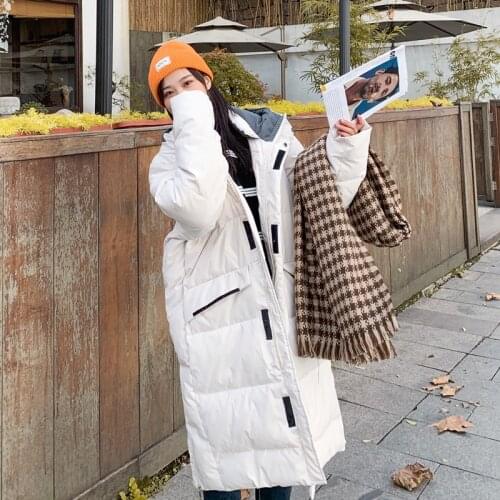 Womens down cotton jacket Korean version loose winter thick coat mid-length 2021 new winter clothes