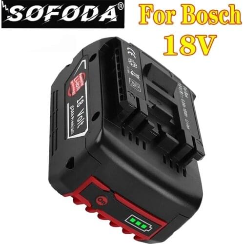 100%Original18V 6.0/8.0/10ah Rechargeable Lithium Ion Battery for Bosch 18V 6.0A Backup Battery Portable Replacement BAT609
