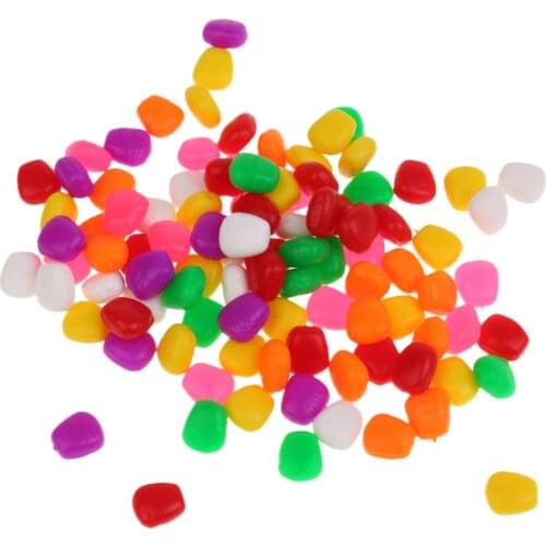 100pcs Corn Fishing Lures Artificial Baits Carp Corn Smell Full Floating Corn 0.39g