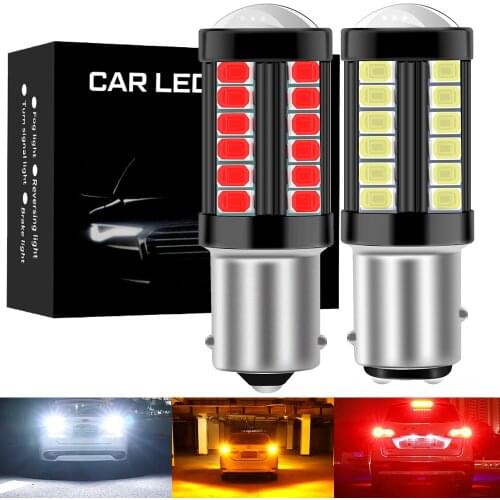 2Pcs P21W LED 1156 BA15S Led Bulb BAU15S PY21W 1157 BAY15D P21/5W 21/5W T20 7443 T25 3157 Car Turn Signal Lamp 1200LM Auto Bulb