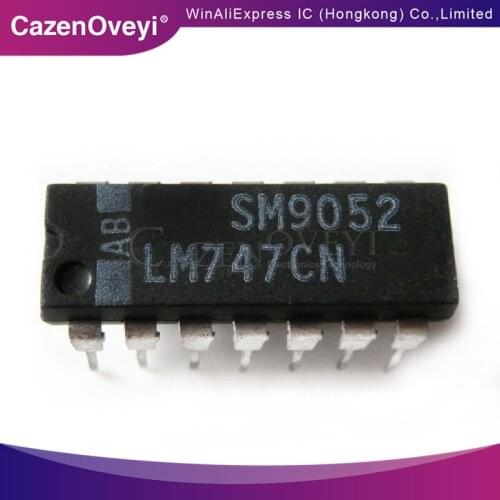 5pcs/lot LM747CN LM747 DIP-14 In Stock
