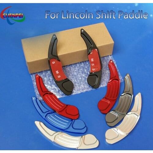 2pcs Aluminum Car Steering Wheel Shift Paddle Extension Shifter For Lincoln MKC MKX MKZ MKS Continental Interior Accessories