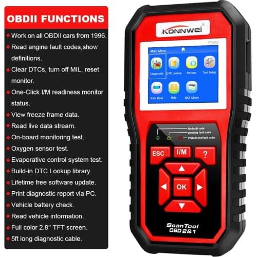 KONNWEI KW850 OBD 2 OBD2 Autoscanner Automotive Scanner Multi-languages Auto Diagnostic Tool Better Than AL519 in Russian