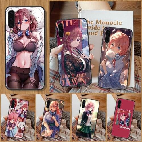 Nakano miku Anime Phone Case For Samsung Galaxy A 10 12 20E 21S 30 32 40 50 51 52 70 71 72 5 6 7 2016 2018 black painting shell