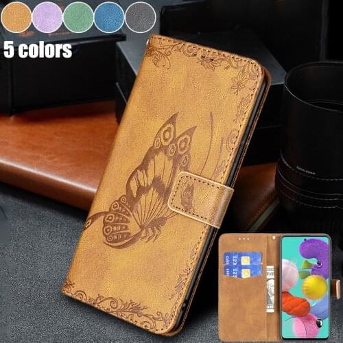 Embossed Flying Saucer Leather Flip Case For Samsung A51 A71 A42 A32 A52 A72 Coque For Galaxy S20 S21 Plus S20 S21 FE Cover
