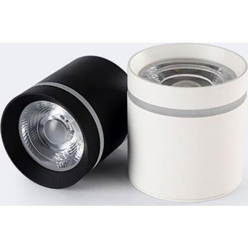 Surface Mounted Dimmable Cylinder COB LED Downlights 7W 10W 12W 15W Ceiling Spot Lights LED Background Lamps Fixtures Lighting
