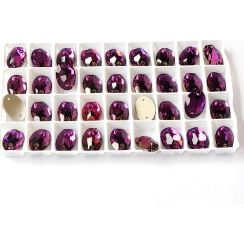 CTPA3bl 3210 K9 Glass Crystal Rhinestones Amethyst FlatBack Rhinestones Garment Jewels Making Sew On Strass