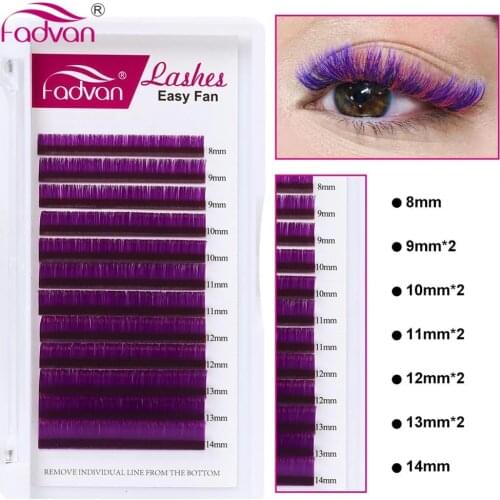 Blooming Lashes Red Blue Green Easy Fans Colors Automatic Flowering Easy Lash Self-making Fans Bloom Eyelash Extension FADVAN