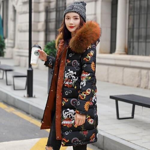 Two-side Wear Parka Womens Winter Jacket Long Coat Women Large Fur Korean Down Cotton Coats Parkas Mujer 2020 KJ672