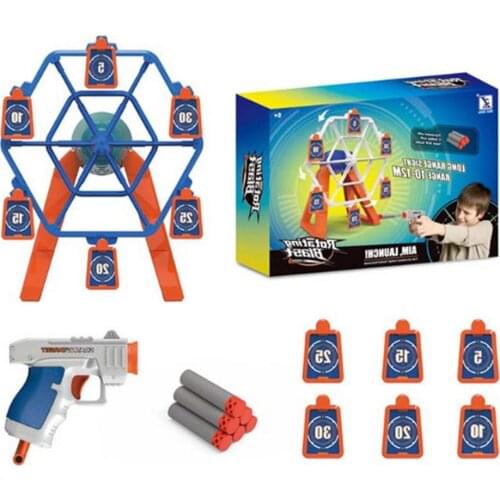 Electric Rotating Target Childrens Toy Puzzle Board Interactive Game Sports Shooting Toy Kids Gift Bomb Digital Bullseye