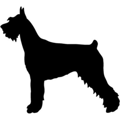 14.2*12.7CM Giant Schnauzer Dog Vinyl Decal Personality Car Stickers Car Styling Bumper Accessories Black/Silver S1-1165