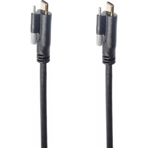 Single Screw Locking USB 3.1 Type C Male to Type C Male 10Gbps/3A Data and Charging Cable 3.3 feet (USB c Male to Male) 4K 60Hz