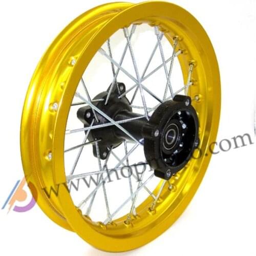 Dirt bike Pit bike Wheel Rims Gold Colour 12mm or 15mm Axle 1.85x12" Inch Rear Wheel Rim PIT PRO CRF KLX YZF BSE