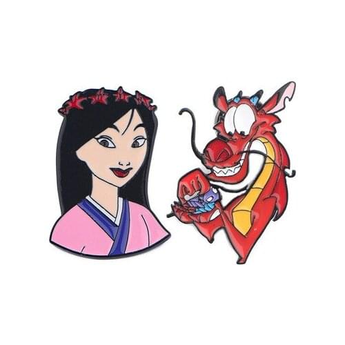 Disney Princess Fashion Anime Action Figures Cartoon Products Accessories Brooch Unisex Birthday Gifts
