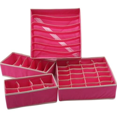 Washable Underwear Boxes Storage Organizer Oxford Wardrobe Finishing Box Socks Ties Storage Boxes Multi Grids Sorting Box