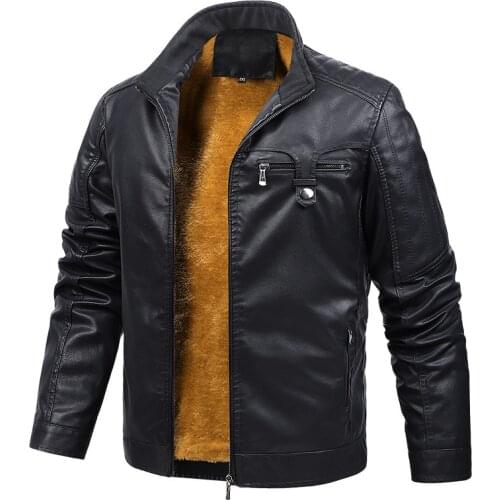 Mens Leather Jackets Autumn New Casual Motorcycle PU Jacket Leather Coats Men Faux Jacket Mens Brand Clothing Big size L-6XL
