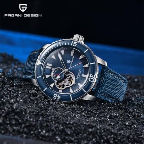 Pagani Design 2021 New Casual Simple Men' Mechanical Watch Sapphire Glass Waterproof Quality Nylon Leather Automatic Watch Reloj