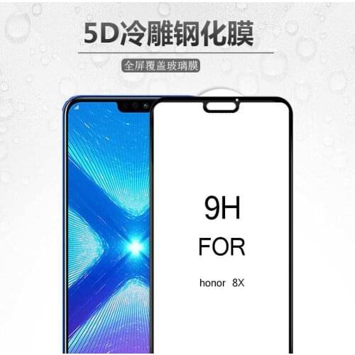 New Honor 9X Real 3D Curved Full Glue Glass Film For Huawei Honor 20 8X 8A 8c 9i 10 Y6 2019 Honor Play Black Screen Protector