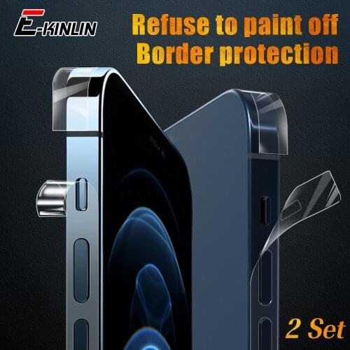 Frame Sticker Matte Clear Hydraulic Side Film For iPhone 12 Pro Max mini Border Protective Film Ultra-thin TPU Hydrogel Film