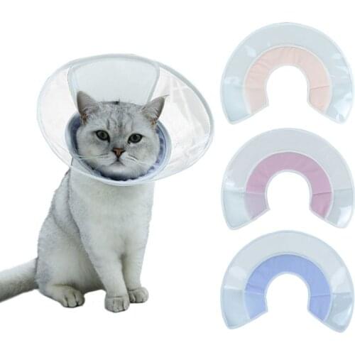 Adjustable Cat Elizabethan Collar Pet Surgery Wound Healing Protective Collar with Soft Edge Anti-Bite Lick Recovery Neck Cone