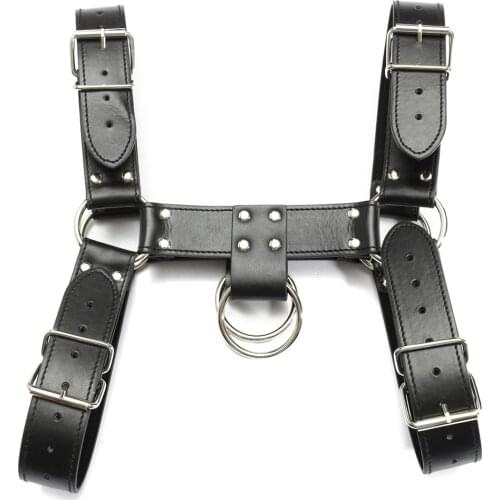 Upper Body Chest Safety Belt Mens Leather Chest Strap Half Harness Belt Male Protective Seat Belt enhanced