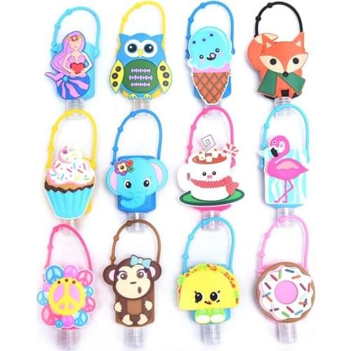 Cartoon Mixed Silicone Bath Baby Shower Hand Sanitizer Bottle Travel Soap Holder 30ml 1PC