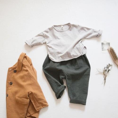 Kids Shirts Autumn New Arrival Korean Long Sleeve Tops for Girls Boy Clothing Fashion Toddler Baby Shirt 2019 Children Tees 2-6y