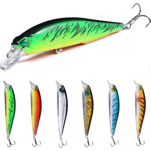 1pcs Minnow Fishing Lure 11cm 13.5g Floating Artificial Plastic Hard Bait Wobblers 3D Eyes Crankbait Bass Pike Carp Lure Pesca