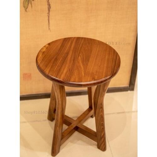 New Chinese-style Solid Wood Stools Household Ebony Wood Furniture Coffee Table Dining Table Stool Adult Simple Dressing Table B