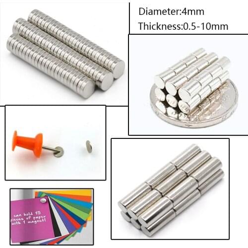 Super strong magnets permanent magnet magnet25-100pcs small magnet 4X0.5 4X1 4X1.5 4X2 4X3 4X4 4X5 4X6 4X8 4X10mm
