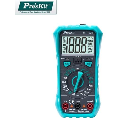 ProsKit MT-1225 3-1/2 THE VERSATILE DIGITAL MULTIMETER For ACV DCA DCV Resistance Diode test Triode Test And Continuity Test