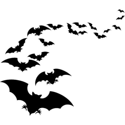 Lovely Halloween Bat Decor Car Stickers High Quality Vinyl 13cm*12cm