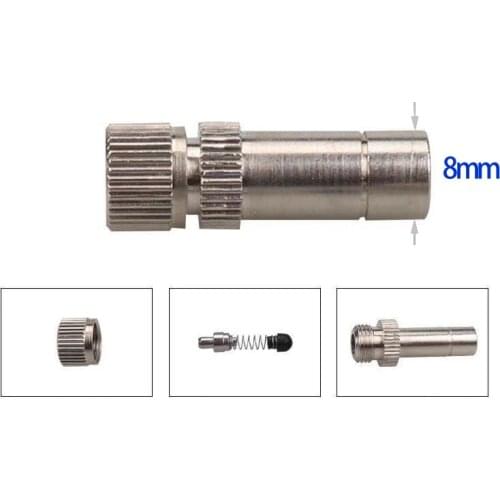 Heman Low Presure High Quality Atomizing Misting Nozzle 8mm Spray Injector Automization Head Mister Mist Spraying System 1pc
