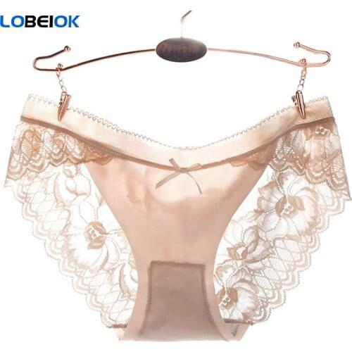 LOBEIOK New women or girls sexy lace Briefs Mid-Rise pants shorts underwear 5 color underpants M L XL panties