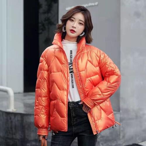 Female Down Jacket 2021 New Winter Womens Fashion Korean Cotton Jackets Student Loose Stand Collar Cotton Jacket Куртка Женская