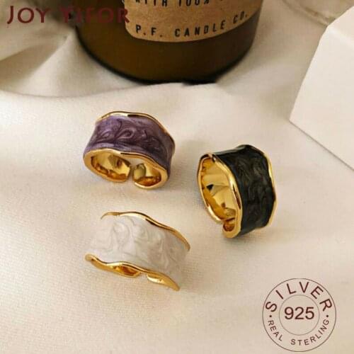 925 Sterling Silver Rings French Vintage Inlaid Gold Plated Fine Jewelry for Women Elegant Party Accessories Gifts