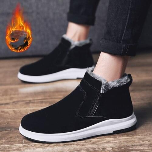 Winter Mens Boots Warm PU Leather Male Waterproof Shoes Chaussure Mans Casual Shoes For Men Boots Footwear Male Sneakers Z6-50