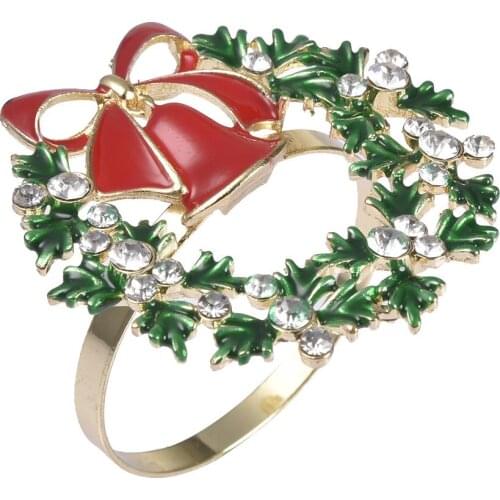 1/5PCS Elk Christmas Napkin Rings Table Decorative Ornament for Christmas New year Wedding Parties Everyday Use