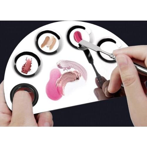 1PC Stainless Steel Paint Palette Tray For WaterColor Acrylic Makeup Palette Watercolor Oil Painting Art Supplies Material