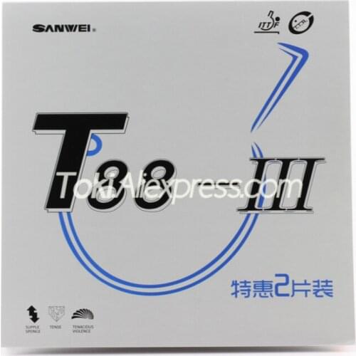 10 Red 10 Black) SANWEI T88-3 Table Tennis Rubber (Half-sticky, loop) SANWEI T88 Ping Pong Sponge