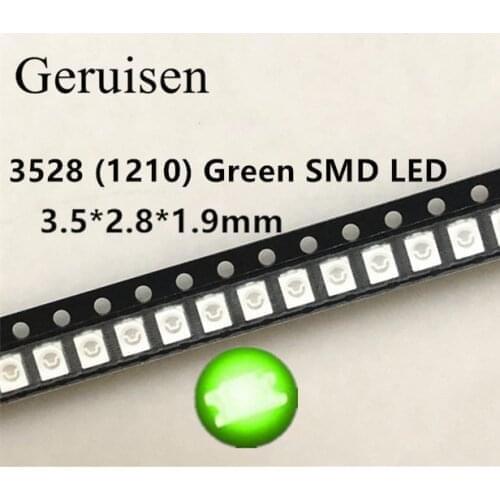 2000PCS SMT SMD LED 3528 1210 Water Green Ultra Bright Light-Emitting Diode LED Diode Chip Lamp