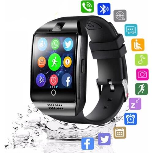 2020 Smart Watch with Camera Q18 Bluetooth Smartwatch Support SIM TF Card Slot Fitness Activity Tracker Sport Watch for Android