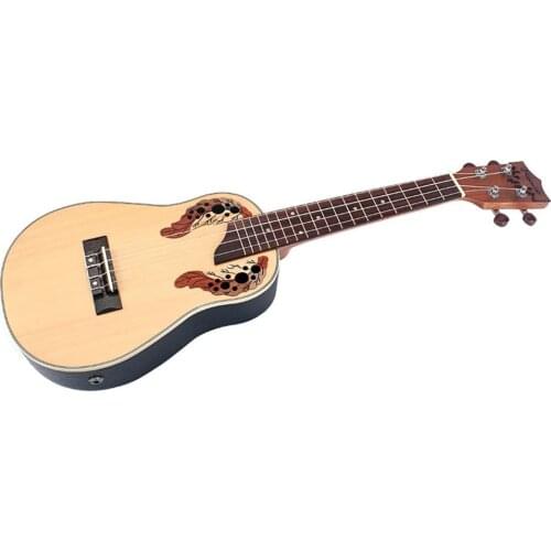 23 Inch Portable Ukulele Spruce Wood Fingerboard Bridge Ukulele Set With Bags Straps