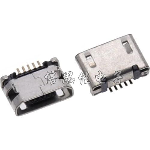 30pcs/MICRO 5P 5.9 Foot pitch Flat mouth MICRO USB seat Needle long 1.2