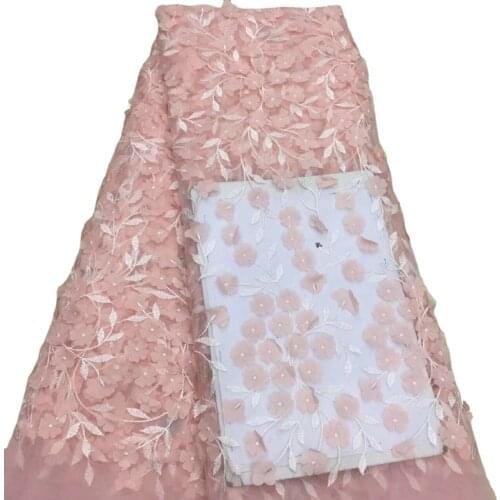 3D Bridal Wedding Dress Lace Fabric Luxury Sequin Evening Dress Ivory sell for 5 Yard For Bridal Lace