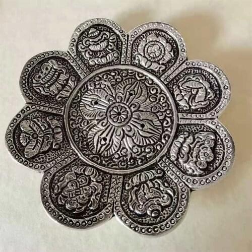 Aluminum Incense Board Lotus Incense Board Incense Plate Incense Burner Exquisite Pattern Household Decoration