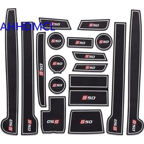 Car Anti-Dirty Pad Door Groove Gate Slot Cup Armrest Storage Pad Mat For BAIC S50